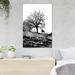 Gracie Oaks 52_Grayscale Photo Of Horse In A Building - 1 Piece Rectangle Graphic Art Print On Wrapped Canvas in Gray/White | Wayfair