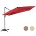 Costway 10 x 10 Feet Cantilever Offset Square Patio Umbrella with 3 Tilt Settings-Wine