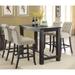 Morz Rustic Black Fabric Tufted Nailhead 5-Piece Bar Table Set by Furniture of America