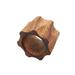 Napkin Rings With Twisted Wood Design (Set of 4) - Brown