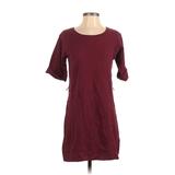 LC Lauren Conrad Casual Dress - Shift: Burgundy Solid Dresses - Women's Size Small