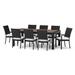 Palisades 9 Piece Sunbrella Outdoor Patio Dining Set