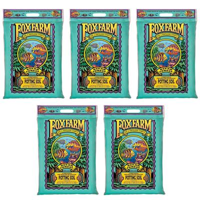 FoxFarm Ocean Forest Organic Garden Potting Soil Mix, 12 Quart Bag (5 Pack) - 11.9