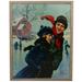 19" Fiber Optic Norman Rockwell Couple Ice Skating Christmas Wall Art