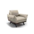 Fauteuil 1 place en cuir gris clair