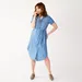Petite Sonoma Goods For Life Midi Shirtdress, Women's, Size: Medium Petite, Blue