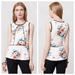 Anthropologie Tops | Anthropologie Weston Wear Bloomfall Floral Peplum Tank Top Size L | Color: White | Size: L