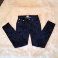 J. Crew Jeans | Jcrew Polka Dot Denim Toothpick Jeans | Color: Black/Blue | Size: 26