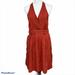 American Eagle Outfitters Dresses | American Eagle Rust Red Halter Sundress Pockets | Color: Red | Size: L