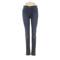 James Jeans Jeans - Low Rise Skinny Leg Denim: Blue Bottoms - Women's Size 25 - Dark Wash