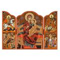 St Joseph's Catholic Giftshop on Amazon Triptych Wood Greek Icon. Our Lady and Child Wooden Icon. Religious Icon hand made in Greece