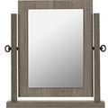 Seconique Lisbon Dressing Table Mirror in Black Wood Grain