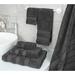 Darby Home Co Karani Luxury Extra Soft 6 Piece 100% Turkish Cotton Bath Towel Set 100% Cotton in Gray/Black | 27 W in | Wayfair