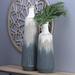 Elements 2-Piece Blue & Gray Metal Vase Set Metal in Black/Gray | 27 H x 8.28 W x 8.27 D in | Wayfair 5271454