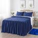 Rosdorf Park Drithi Microfiber Coverlet/Bedspread Set Polyester/Polyfill/Microfiber in Blue | Full Coverlet/Bedspread + 3 Additional Pieces | Wayfair