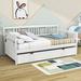 Red Barrel Studio® Daybed Wood Bed w/ Trundle Wood in White | 35 H x 42 W x 78 D in | Wayfair 3AC2AB79657B43CE84A0AAAD48B481C9