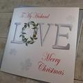 WHITE COTTON CARDS Code XX14–23 to My Husband Love 'Merry Christmas handgefertigt, groß Weihnachten Karte