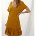 Anthropologie Dresses | Daily Practice By Anthropologie Solana Ruffled Tunic Dress. Size L. Nwt. | Color: Tan | Size: L