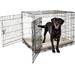 Going Places 2-Door Folding Dog Crate, 43.2" L X 28.5" W X 30.7" H, X-Large, Black