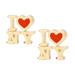 Kate Spade Jewelry | Kate Spade I Love Ny Earrings | Color: Gold/Red | Size: Os