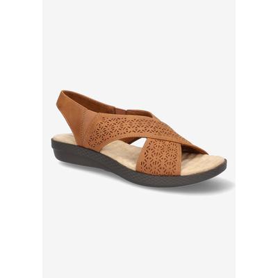 Wide Width Women's Claudia Sandal by Easy Street in Tan (Size 7 1/2 W)