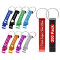 200Pcs Personalised Bottle Opener Keyring Bulk for Men Boyfriend Wedding Party Favors Engraved Custom Bottle Opener Keychain with Name Logo Text