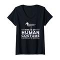 Damen My Human Costume I'm A Seagull Bird Halloween Gull Möwe T-Shirt mit V-Ausschnitt