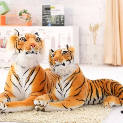 30-120CM High Quality Giant White Tiger Stuffed Toy Lovely Big Size Tiger Plush Doll Soft Pillow