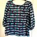 Anthropologie Tops | Blue Polka Dot Top | Color: Blue | Size: M