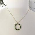 Anthropologie Jewelry | Anthropologie Green & Gold Circle Necklace | Color: Gold/Green | Size: Os