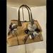 Coach Bags | Coach 20th Anniversary Straw And Leather Satchel Nwt | Color: Gray/Tan | Size: 9 X 14 X 6