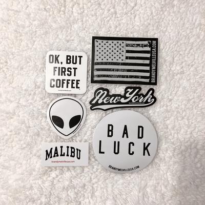 Brandy Melville Design | Brandy Melville Stickers | Color: White/Silver | Size: Os