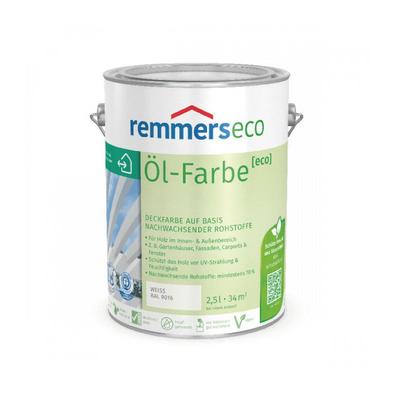 Remmers - l-Farbe [eco] tiefschwarz (ral 9005), 0,75 Liter, Öko Farbe für Holz innen und außen, mit Image