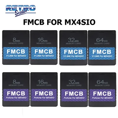 RetroScaler V1.966 FMCB and Fortuna FMCB OPL 1.2.0 For MX4SIO SIO2SD TF/SD Card Adapter For