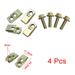 4pcs Metal U-type Clips with Screws Fender Door Panel Nuts Fasteners - Bronze Tone