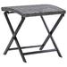 vidaXL Folding Stool Outdoor Folding Stool Chair for Balcony Lawn Poly Rattan - 17.3" x 17.3" x 15.7"