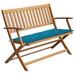 vidaXL Patio Bench with Cushion 47.2'' Solid Acacia Wood - 47.2'' x 23.7'' x35''