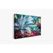 Artisan Print Shop Blue & Purple Succulent Garden Canvas Canvas, Wood in White | 24 H x 36 W x 1.5 D in | Wayfair Canvas-SU006H-24x36