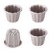 CHEFMADE 2.6" Canele Mold Cake Pan 4Pcs Carbon Steel in Black/Gray | 2 H x 2 W x 2.6 D in | Wayfair WK9772-4