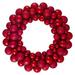 Northlight Seasonal 3-Finish Shatterproof Ball Christmas Wreath 36-Inch Unlit Traditional Faux in Red | 36 H x 36 W x 5 D in | Wayfair