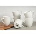 Ten Strawberry Street Simply White 12 Oz Mug, Set Of 6 Ceramic in Brown/White | 4 H x 3.5 W in | Wayfair CATERING-6-MUG