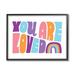 Stupell Industries You Are Loved Rainbow Icon Dynamic Text Retro Typography Wall Plaque Art By Loni Harris /Canvas in Brown | Wayfair