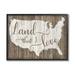 Stupell Industries Land I Love United States Map Rustic Background Stretched Canvas Wall Art By Kelly Donovan /Canvas in Brown | Wayfair
