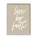 Stupell Industries Live By Faith Minimalistic Religious Novelty Calligraphy Sign XXL Black Framed Giclee Texturized Art By Doodles.Ink. | Wayfair