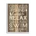 Stupell Industries Cabin Rules Camp Fish Swim Modern Rustic Patterned Sign Oversized Stretched Canvas Wall Art By Louise Allen Designs Canvas | Wayfair
