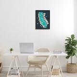 Stupell Industries California Golden State Touristic Iconographic Landmarks Map Oversized Stretched Canvas Wall Art By Ziwei Li in Brown | Wayfair