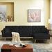Devoise Rosdorf Park 83" Wide Velvet Upholstered Reversible Sectional Sofa Bed, L-shaped Couch Velvet in Green | Wayfair