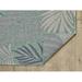 Blue/Gray 59 x 39 x 0.25 in Area Rug - Wade Logan® Adelardo Floral Machine Woven Indoor/Outdoor Area Rug in Blue/Gray/Light Teal | Wayfair