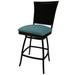 Red Barrel Studio® 26" Patio Bar Stool w/ Cushion in Blue | 44 H x 21 W x 22 D in | Wayfair 70F1009BCC6343918E4D1F751D559E24