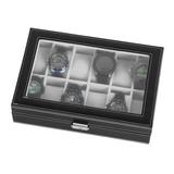 Latitude Run® Watch Box Leather in Black | 11 H x 8 W x 4 D in | Wayfair 678F167373894B929C2268D7CA8DA660